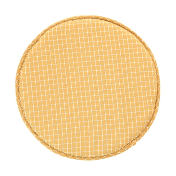 Cojines redondos para taburetes y sillas, cojines para asientos, cómodos y portátiles, cojines para asientos de comedor, cojines para sala de estar, amarillo