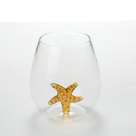 

Homeex Creative Three-dimensional Animal And Plant Shape Milk Juice Glass Cup Starfish 500ML