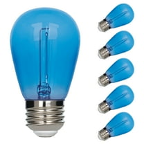 Westinghouse 2 Watt (40 Watt Equivalent) Blue S14 Omni Filament LED Light Bulb Medium (E26) Base, 6-Pack
