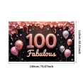thumbnail image 3 of Elegant Design 100th Birthday Banner Colorful Gemstones Fabulous Celebration for Milestone Party Indoor Decoration Outdoor Event, 3 of 8