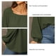 thumbnail image 4 of Mujer Jersey Sudadera Casual Suelta Cómoda Moda Manga Larga Blusa Femenina Verde S, 4 of 5