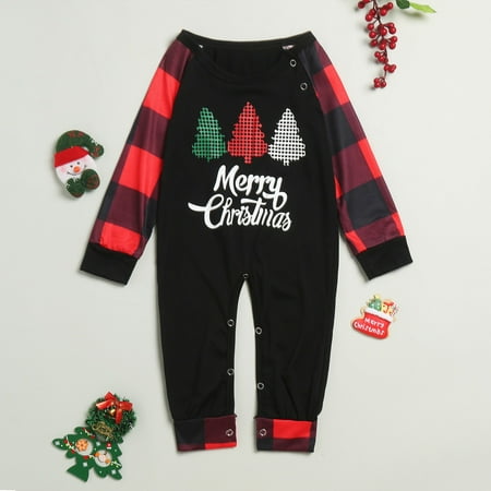 

CAICJ98 Christmas Pajamas For Family Family Matching Christmas Pajamas Set Xmas Long Sleeve Sleepwear Nightwear For Couples Kids Baby