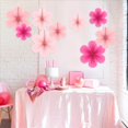 thumbnail image 4 of 27X Juego de Flores de Abanico de Papel Rosa, Decoraciones para Fiestas, Abanicos de Papel, Pompones Florales y Guirnaldas para Bodas, Cumpleaños, 4 of 5