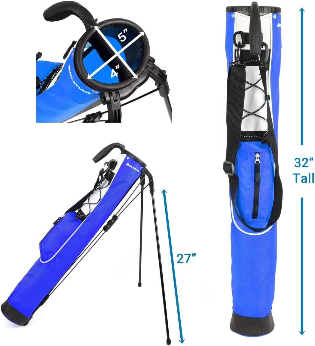 Orlimar 2-way Top Ultra Lightweight Golf Pitch 'n' Putt Sunday/Stand/Par 3 Bag, Black