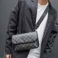 thumbnail image 2 of Bolso de hombro a cuadros para hombre, bolso de mensajero de moda, bolso de hombro de moda urbana para niños, bolso pequeño para estudiantes, bolso de mensajero personalizado, 2 of 5