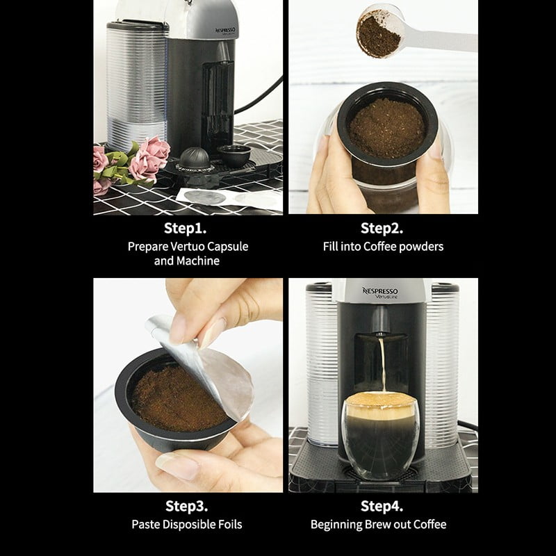 Coffee Capsule Cup Self Stick Tamper Kit For Nespresso Vertuo Bar  Accessories