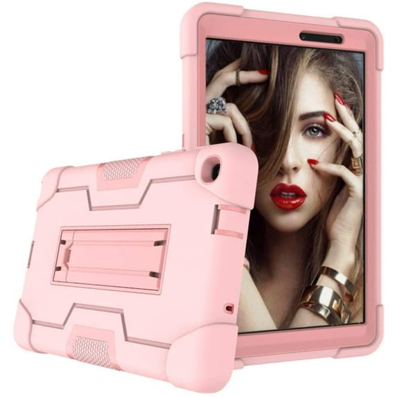 Mignova For Galaxy tab A 8.0 SM-P200/P205 Tablet 2019 Released,Heavy-Duty Drop-Proof and Shock-Resistant Rugged Hybrid(with Built-in Stand)Case(Rose Gold)