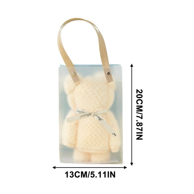 Craftsmanship: Knitted Pineapple Reseau Towel Gift, Bear Towel, High Density Wool Gift, Ins Style