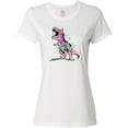 thumbnail image 3 of Inktastic Graffiti Paint Splatter T-Rex Women's T-Shirt, 3 of 5