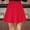 Red, variant on ALLLIST Plus Size Women's Skirt Cotton Mini Skirt Plain Pleated Black High Waist A-Line Skirts for Girl