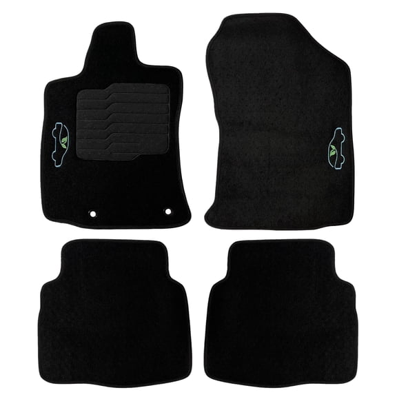 ecoMats Carpet Floor Mats for 2020 to 2025 Subaru Outback / Subaru Legacy, Front and Rear, Black