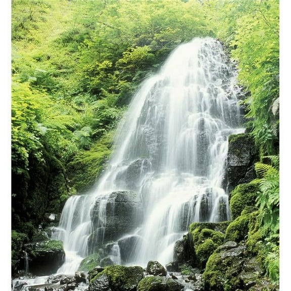 Fairy Falls Columbia River Gorge Oregon USA Poster Print, 16 x 17