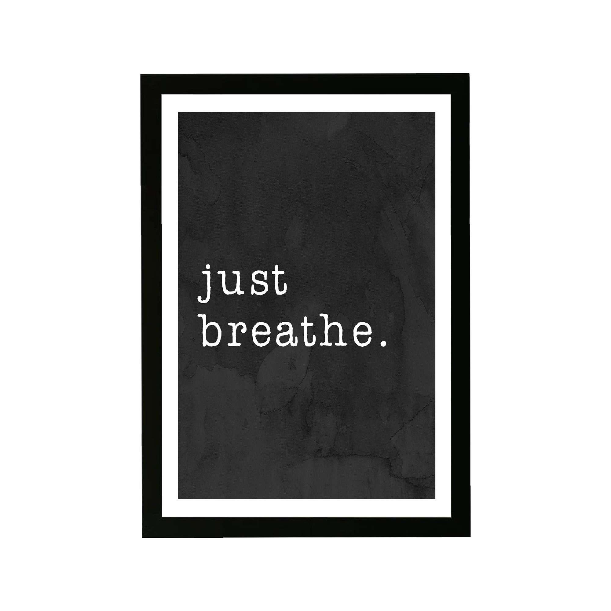 Wynwood Studio Typography And Quotes Framed Wall Art Prints Just Breathe Inspirational Quotes And Sayings Black White 13 X 19 Walmart Com Walmart Com