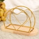 thumbnail image 5 of Porta servilletas de metal en forma de corazón dorado para cocina y encimeras, diseño moderno, adecuado para uso en interiores y exteriores, 5 of 6