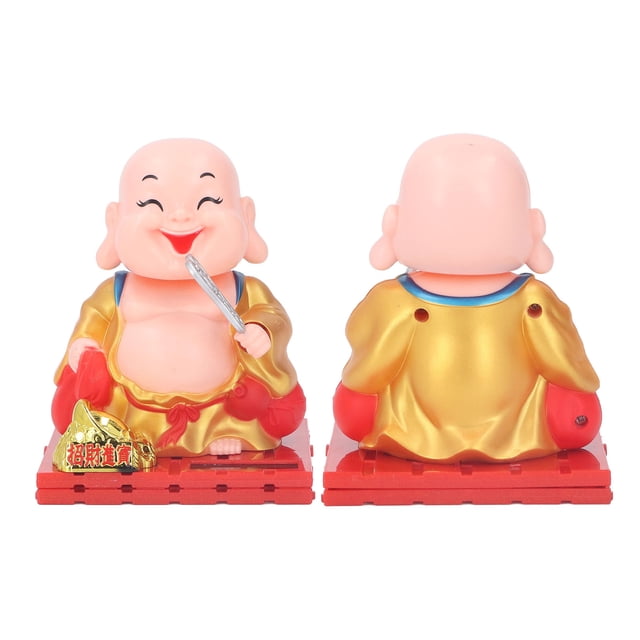 Estatua De Buda, Ojos Sonrientes Propicios, Decoración De Monje, Energía Solar, Ahorro De Energía Para Interiores
