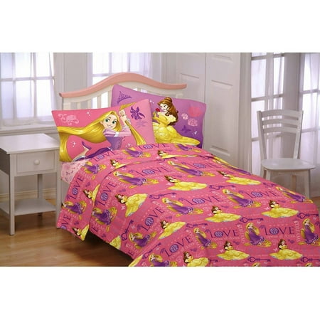 - Disney Princess Flannel Twin Sheet Set