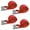 Red, variant on 10 Pack 1" x 3 ft USA Heavy Duty 1" Endless Cam Buckle Cargo Lashing Strap for Motorcycle Bicycle,Black
