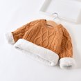 thumbnail image 3 of breaise Baby Sweater Boy Girl Cable Knit Pullover Sweater Cotton Lined Warm Sweatshirt Toddler Kids Round Neck Sweater, 3 of 4