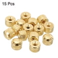 thumbnail image 3 of Unique Bargains M5 Acorn Cap Nut Bolt Cover Screw Caps Insert Female Thread Knurled Gold Tone 15 Pack, 3 of 5
