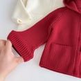thumbnail image 5 of Agkizg Baby Girls Hooded Raglan Jacket Zip Up Cute Winter Coat with Pockets Solid Color Warm Casual Outerwear for Toddler, 5 of 5