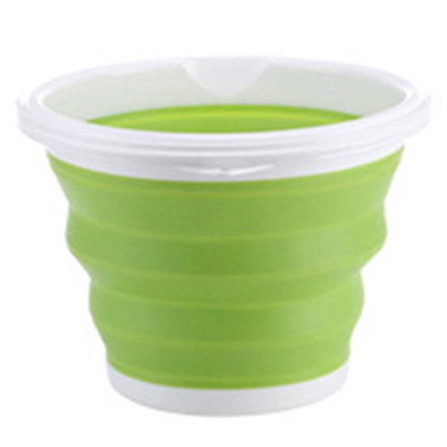 Large Capacity Foldable Sand Buckets Household Leakproof Buckets Excellent for Gardening House Cleaning Gray 10L