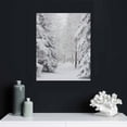 thumbnail image 4 of Nawypu 3 Pieces Winter Snowy Forest Prints Snow Covered Pine Trees Prints Posters Wall Art Canvas Painting for Artwork Bedroom Home Christmas Decor with Inner Frame 16x20in, 4 of 4