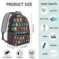 thumbnail image 6 of Colorful Bigfoot Pattern Backpack for School,Schoolbag with Adjustable Shoulder Straps & Padded Back,15.3"x11"x6.7", 6 of 6