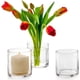 thumbnail image 3 of Rawiri Juego de 3 jarrones cilíndricos de plástico con un diámetro de 8 cm y una altura de 10,5 cm - multiusos: velas de columna, portavelas flotantes o jarrones - muy adecuados como decoración de, 3 of 7