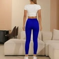 thumbnail image 5 of Women's Fleece Lined Leggings Thick Soft High Waisted Black Thermal Warm Pants for Cold Winter Blue 2XL, 5 of 9