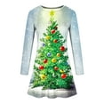 thumbnail image 3 of FAVIPT 2024 Christmas Dress Glitter Christmas Trees Dresses for Women Elegant Plus Size Casual T Shirt Dresses Fall Loose Flowy Swing Tunic Dress, 3 of 4