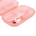 thumbnail image 2 of Unique Bargains 1 Pc 7 Grids Double Layer Pill Case Portable for Travel Clear Orange, 2 of 6