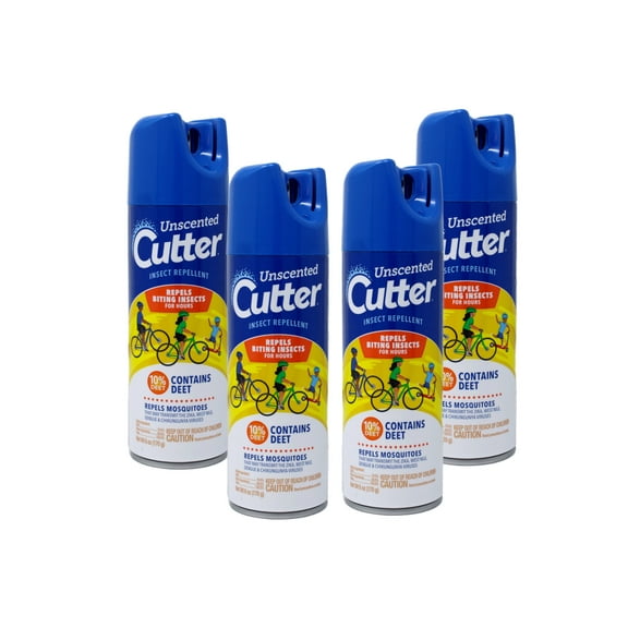 4 Pack - Cutter Insect Repellent, Unscented 6 oz