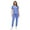 Ceil Blue, variant on Women’s Ultra-Soft Luxe Stretch Jogger Scrub Set V-Neck Top & Jogger Pants with Pockets - Regular & Petite Size (Black, X-Small)