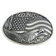 M&F Western Produits 37016 Ovale Dieu Bénir America Flag Eagle Boucle - Argent Antique – image 1 sur 1