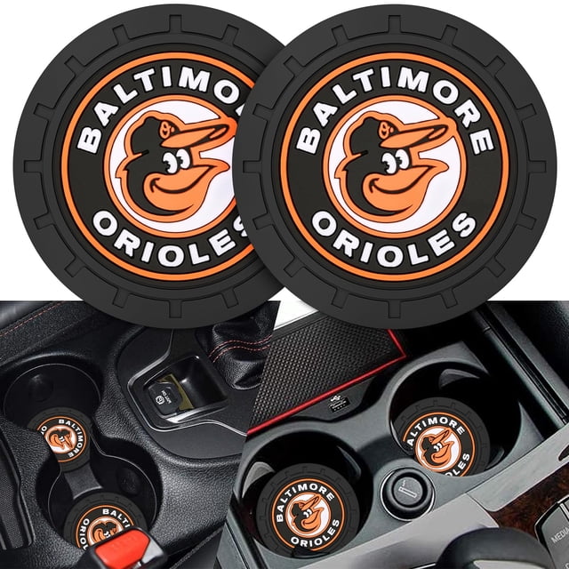2 Posavasos Para Coche, Posavasos Para Coche, Posavasos Para Aficionados Al Béisbol De Los Orioles De Baltimore, Soporte Antideslizante Para Bebidas, Accesorios Interiores