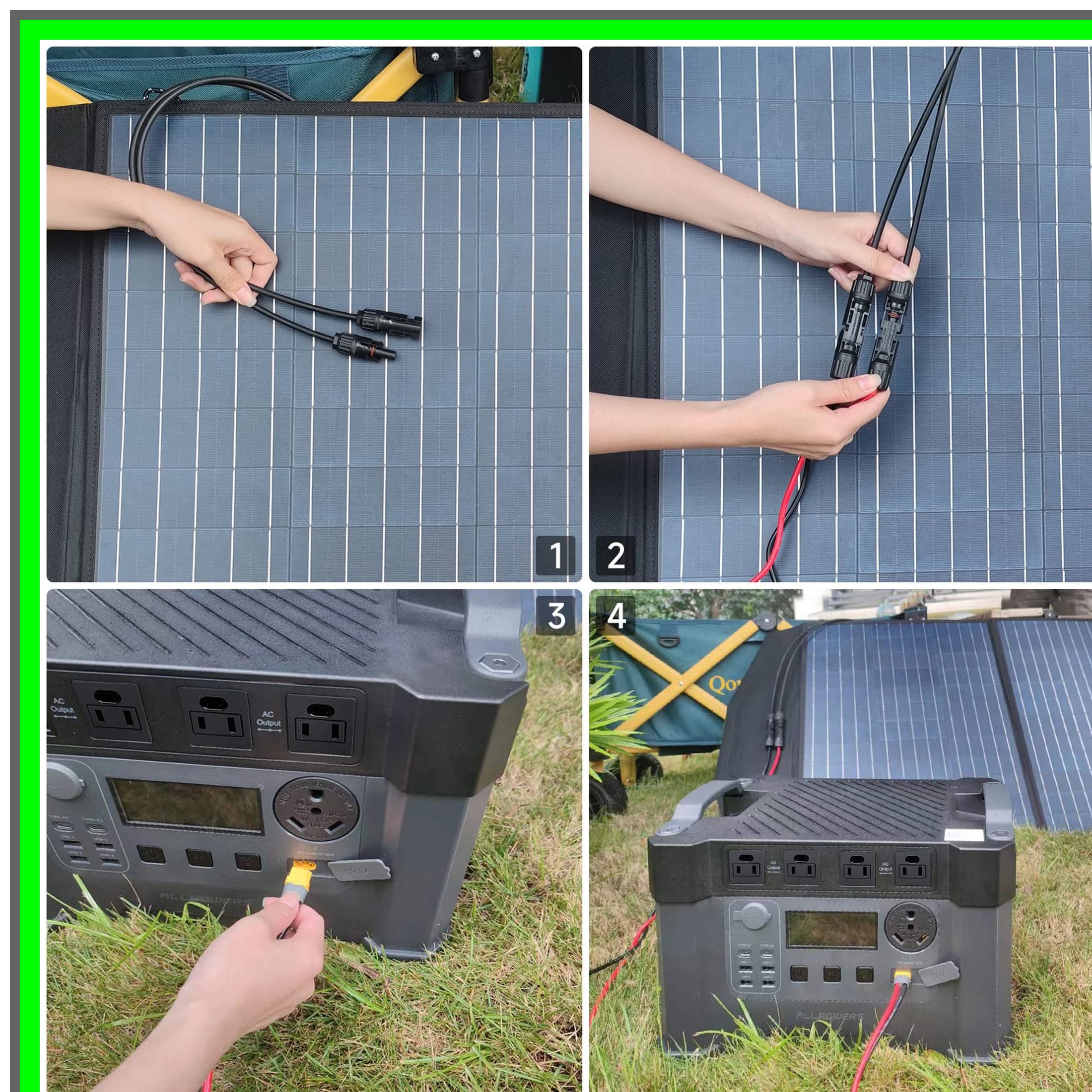 MC-4 to XT60 Solar Connector Adapter Cable for Generators and Panels