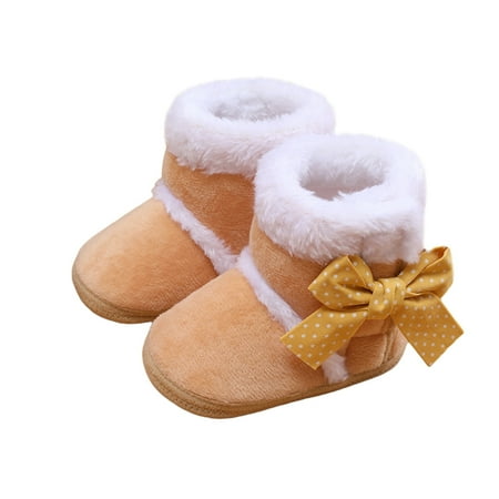 

Shuttle tree Baby Winter Flat Shoes Soft Sole Coral Fleece Non-slip Indoor Outdoor Shoes