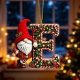 thumbnail image 5 of romoty Personalized Christmas Letter E Ornaments, Cute Gnome Kitten Initial Pendants, 2D Flat Acrylic Monogram Tree Car Mirror Decor, 5 of 6