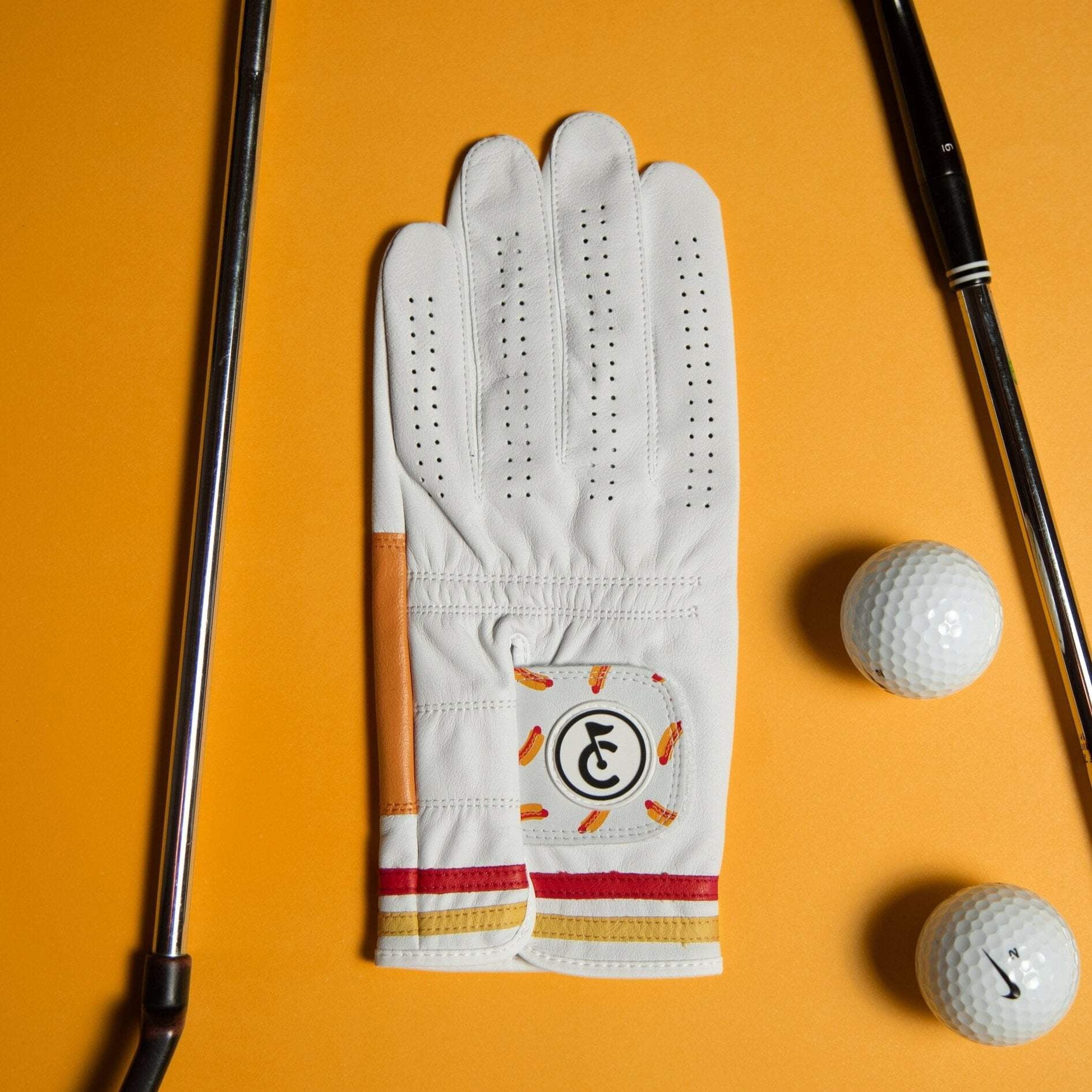 Hot Dog Glizzy Golf Glove | Premium Cabretta Leather & Supportive Palm Pad