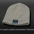 thumbnail image 6 of Morttic Unisex Knitted Wireless Smart Bluetooth 5.0 Beanie Hat Musical Knit Headset Cap with Headphone Speaker Mic for Outdoor Sport (Blue), 6 of 8
