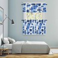 thumbnail image 6 of Abstract Color Block Kitchen Curtains Valances and Tiers Set of 3 Blue White Geometric Modern Art Tier Curtains and Valance with Rod Pocket for Small Windows, 27.5"x36", 6 of 9