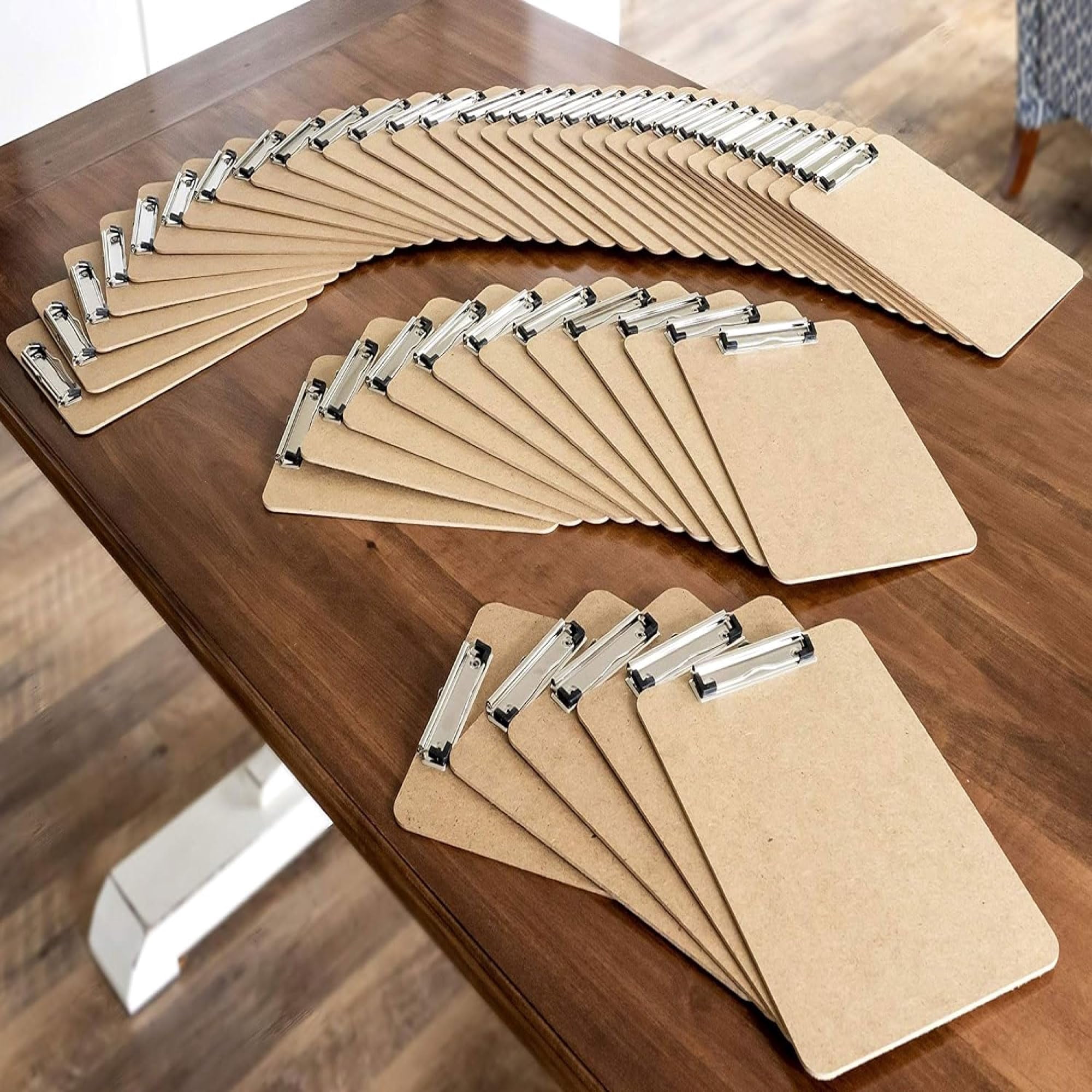 100 Pack of Bulk Wholesale Heavy Duty Wooden 8.5”W x 11”L Clipboards for Back to School, Students, Teachers, Office, Schools and Classrooms