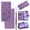 Purple, variant on For iPhone 16e/17e Wallet Case Cute Cat Flower Embossed PU Leather Flip Cover [RFID Blocking] with 2 Card Slots Cash Holder Wrist Strap Magnetic Closure Kickstand Folio Case,Purple