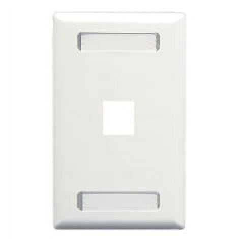 ICC Faceplate - 1 x Total Number of Socket(s) - 1-gang - White - ABS Plastic