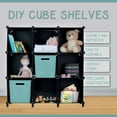 Homeries Cube Storage System (9 Cubes) Modular DIY 9Cube Plastic Closet Organizer Rack