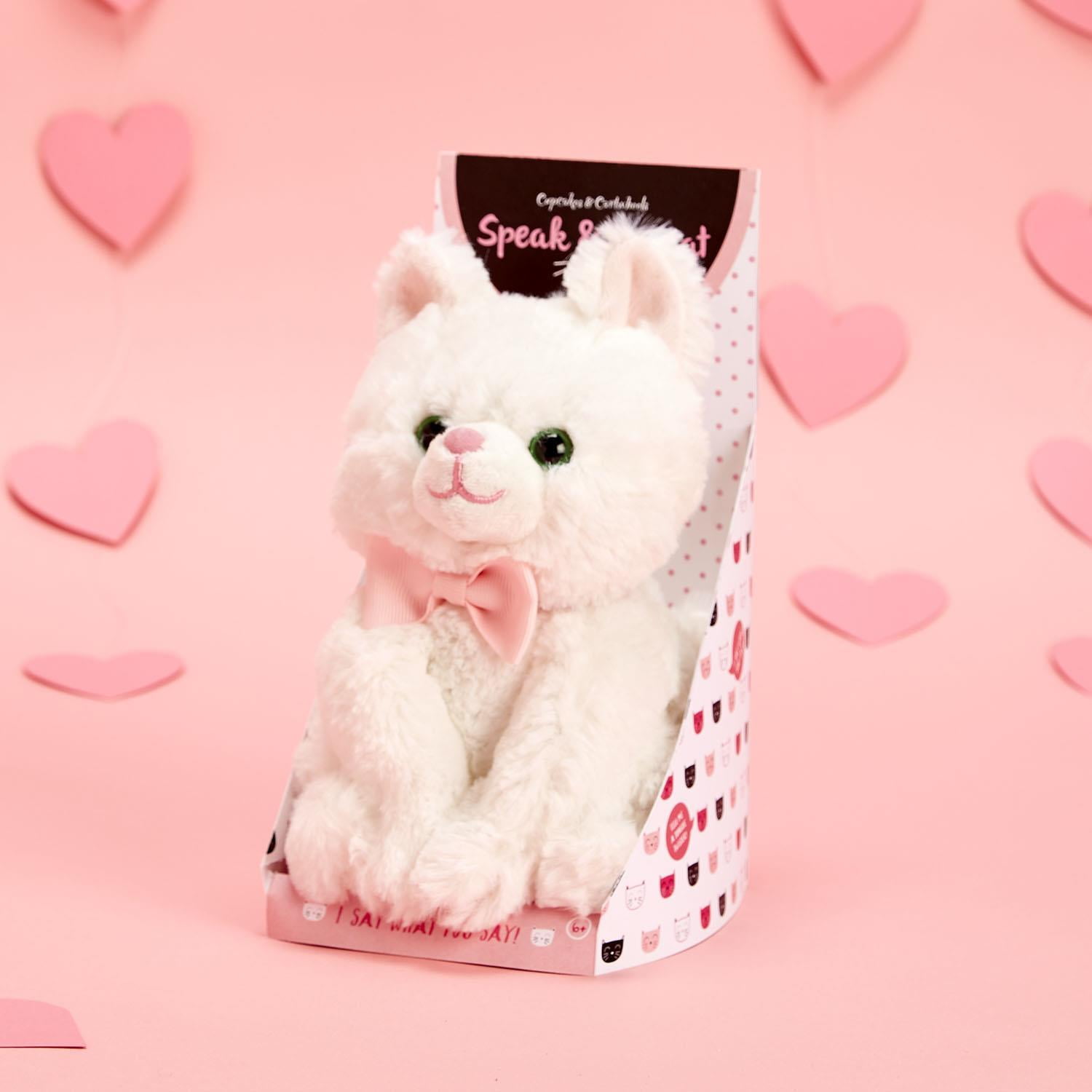 Cupcakes & Cartwheels Speak and Repeat Plush Cat - Walmart.com - Walmart.com