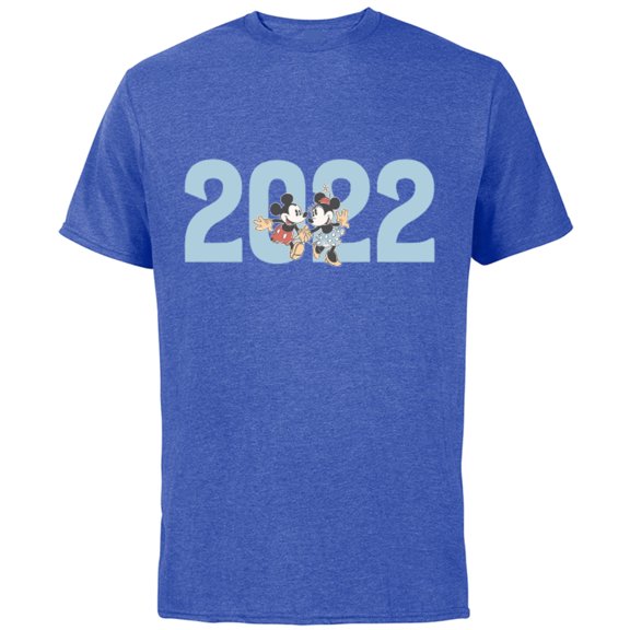 Disney Mickey and Minnie 2022 New Year’s Eve - Short Sleeve Cotton T-Shirt for Adults - Customized-Royal Heather