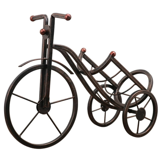 Soporte Para Botella De Vino Retro Con Forma De Triciclo Soporte Para Champán Para Barra Negra Sunnimix sostenedor del estante del vino