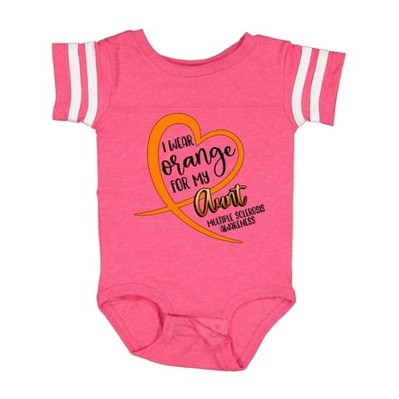 

Inktastic I Wear Orange for My Aunt Multiple Sclerosis Awareness Gift Baby Boy or Baby Girl Bodysuit