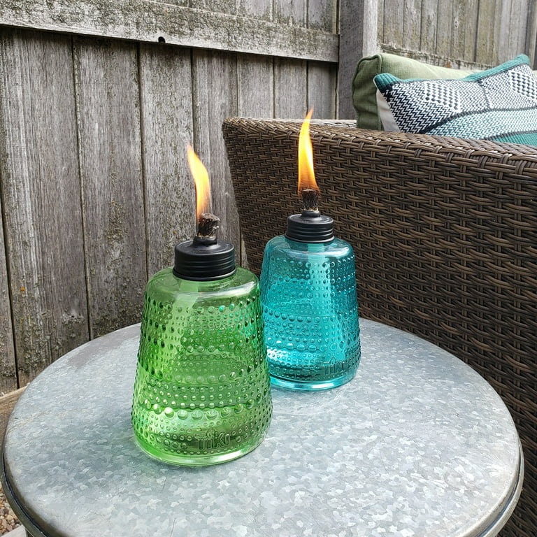 Adjustable Flame Table Torch in Blue Ombre